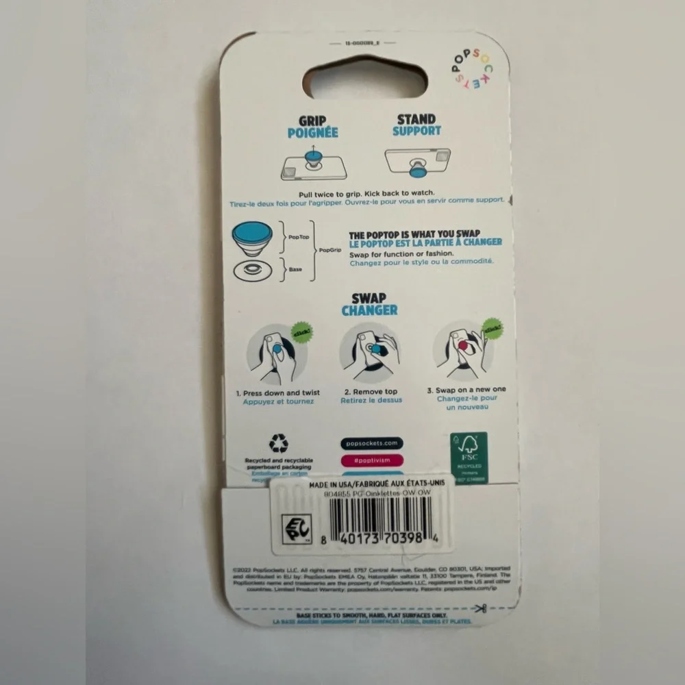 PopSocket PopGrip - Pink Pig Design Oinklettes